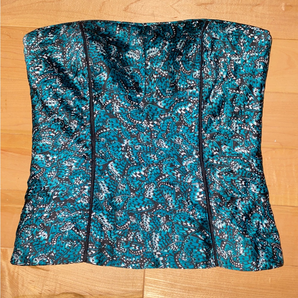Y2k butterfly corset top